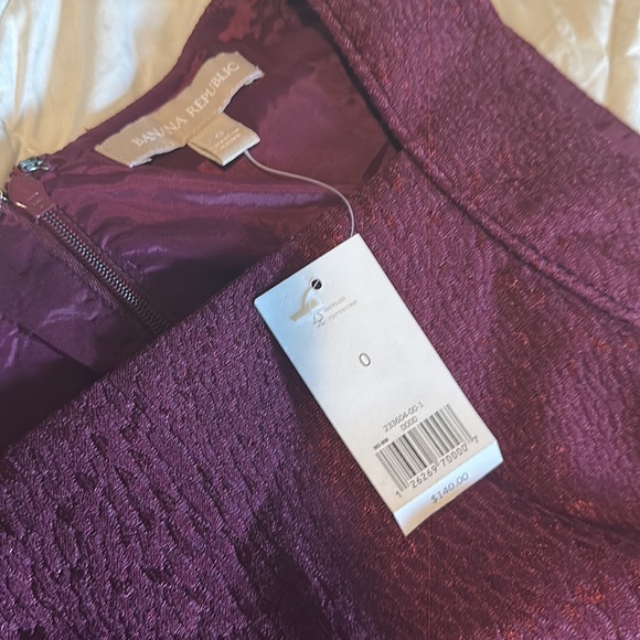 Banana Republic Sheath Purple Metallic Dress - NWT 0 - Picture 3 of 4